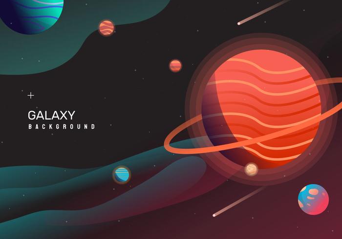 700x490 Hot Space Galaxy Backgrond Vector Illustration