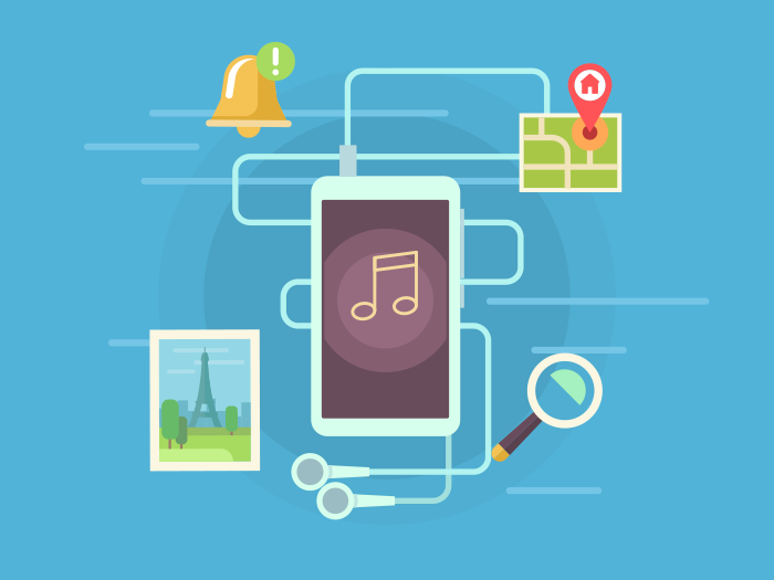 700x525 Mobile Apps Flat Illustration