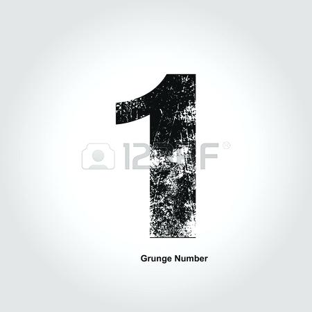 450x450 Vector One Math Grunge Number One Distress Damaged Object Vector