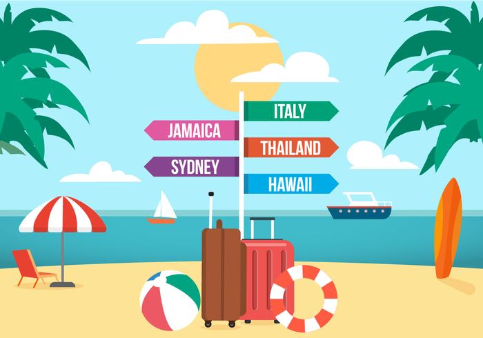 700x490 Travel Vector Illustration