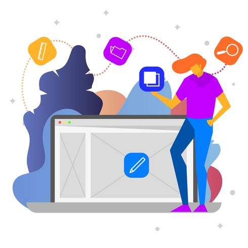 490x490 Flat Modern Graphic Design Software Development Vector