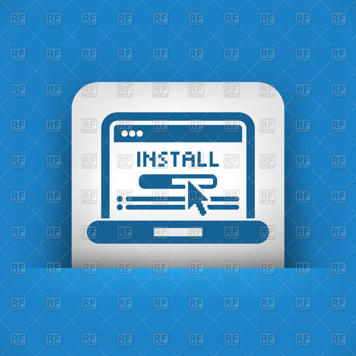 1200x1200 Icon Depicting A Software Installation On Laptop Vector Image