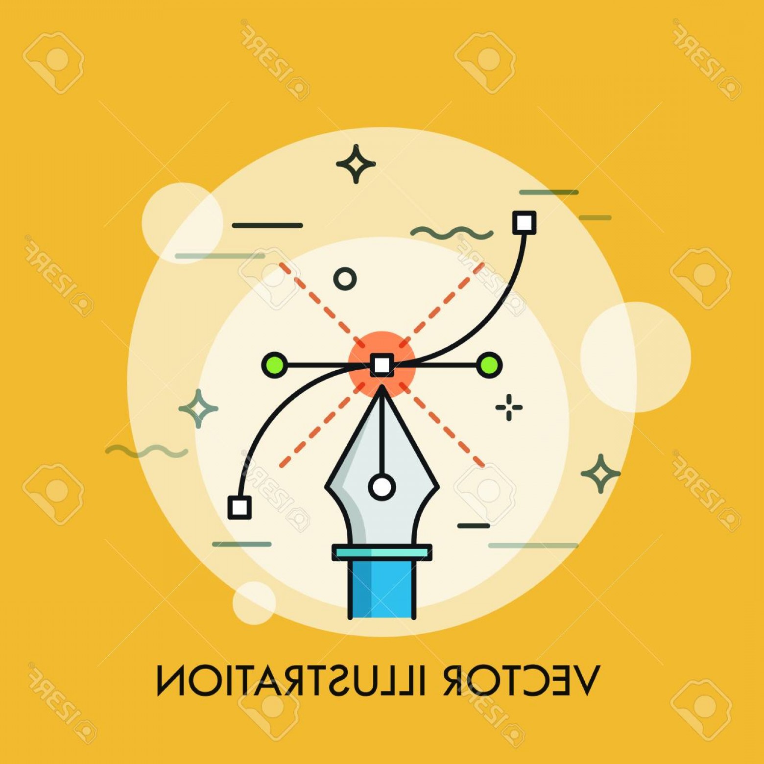 1560x1560 Photostock Vector Pen Tool And Bezier Curve Concept Of Modern