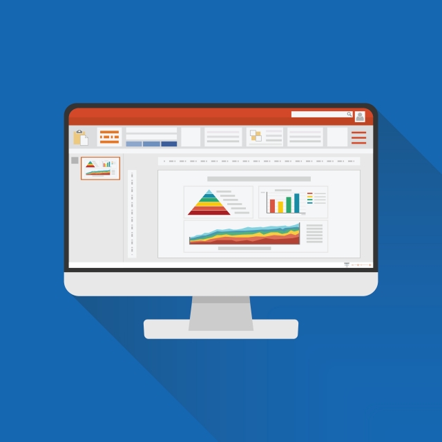 640x640 Slideshow Presentation Software Computer Screen With Financial