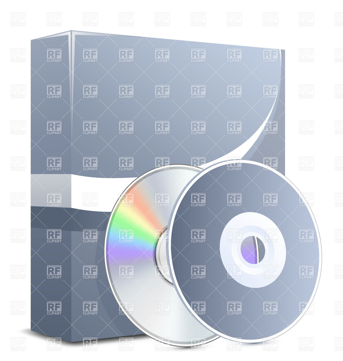 1142x1200 Software Box With Cd Disks Vector Image Of Objects Frbird
