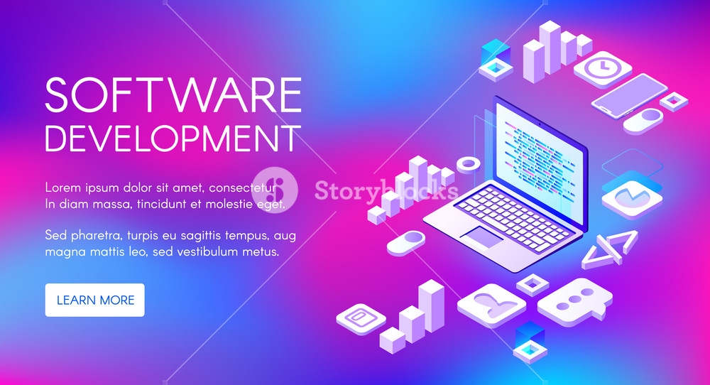 1000x542 Software Development Vector Illustration Of Digital Programming