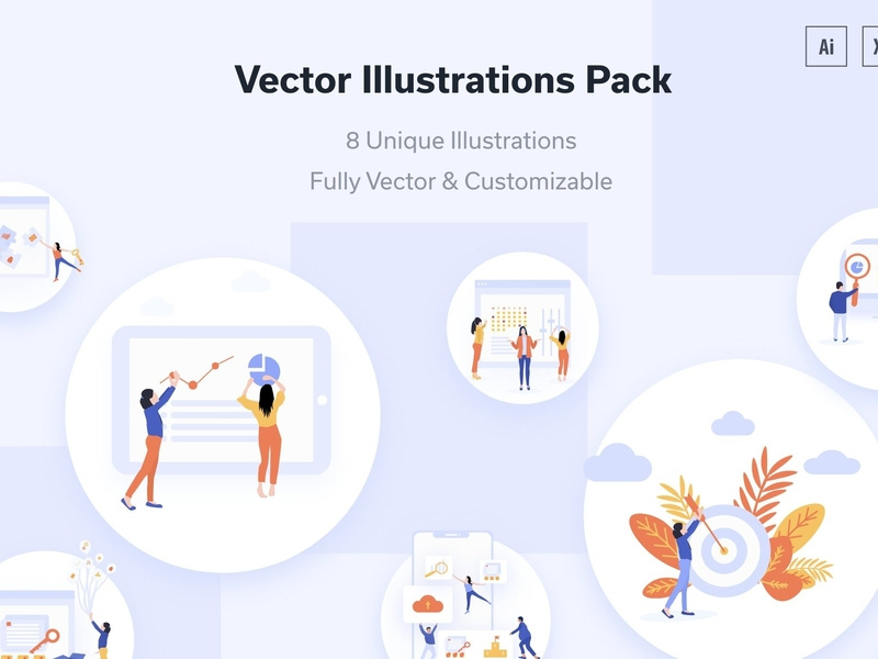 800x600 Business Software Vector Concept