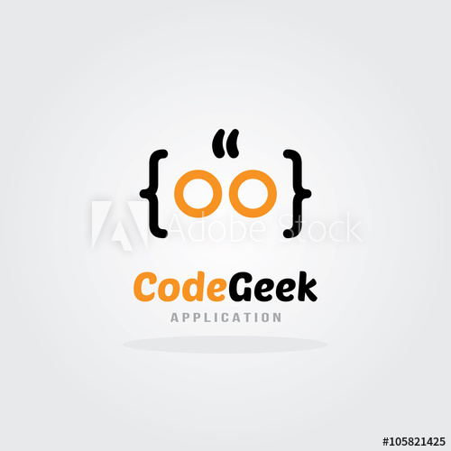 500x500 Code Geek Logo Design Template Software Company Logo Template
