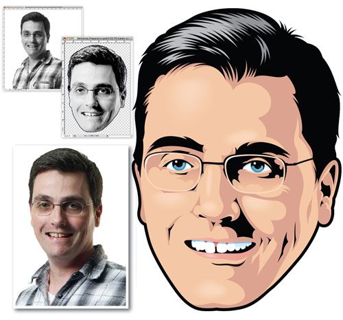 500x466 Outstanding Vector Portrait Tutorials Using Adobe Illustrator