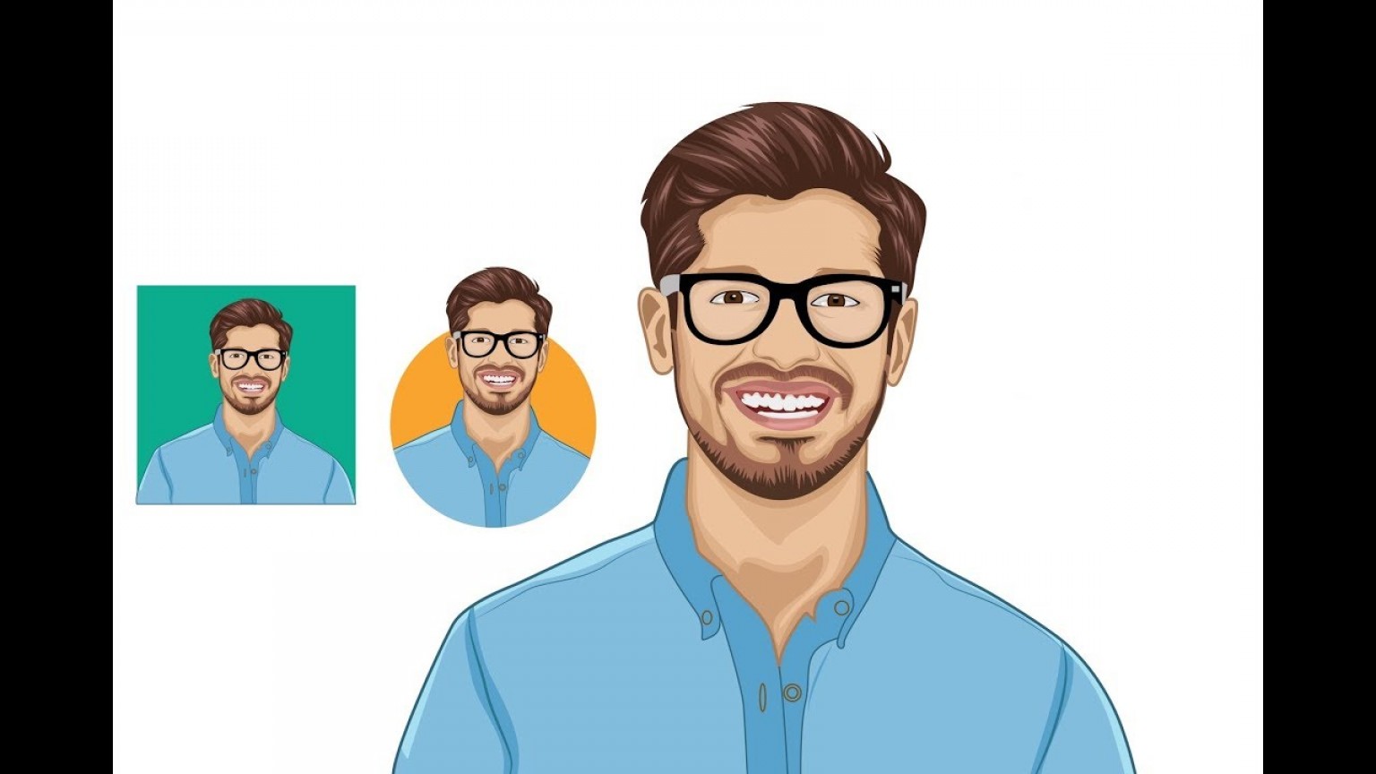 1536x864 Draw Vector Cartoon Portrait In Illustrator Vector Portrait Adobe