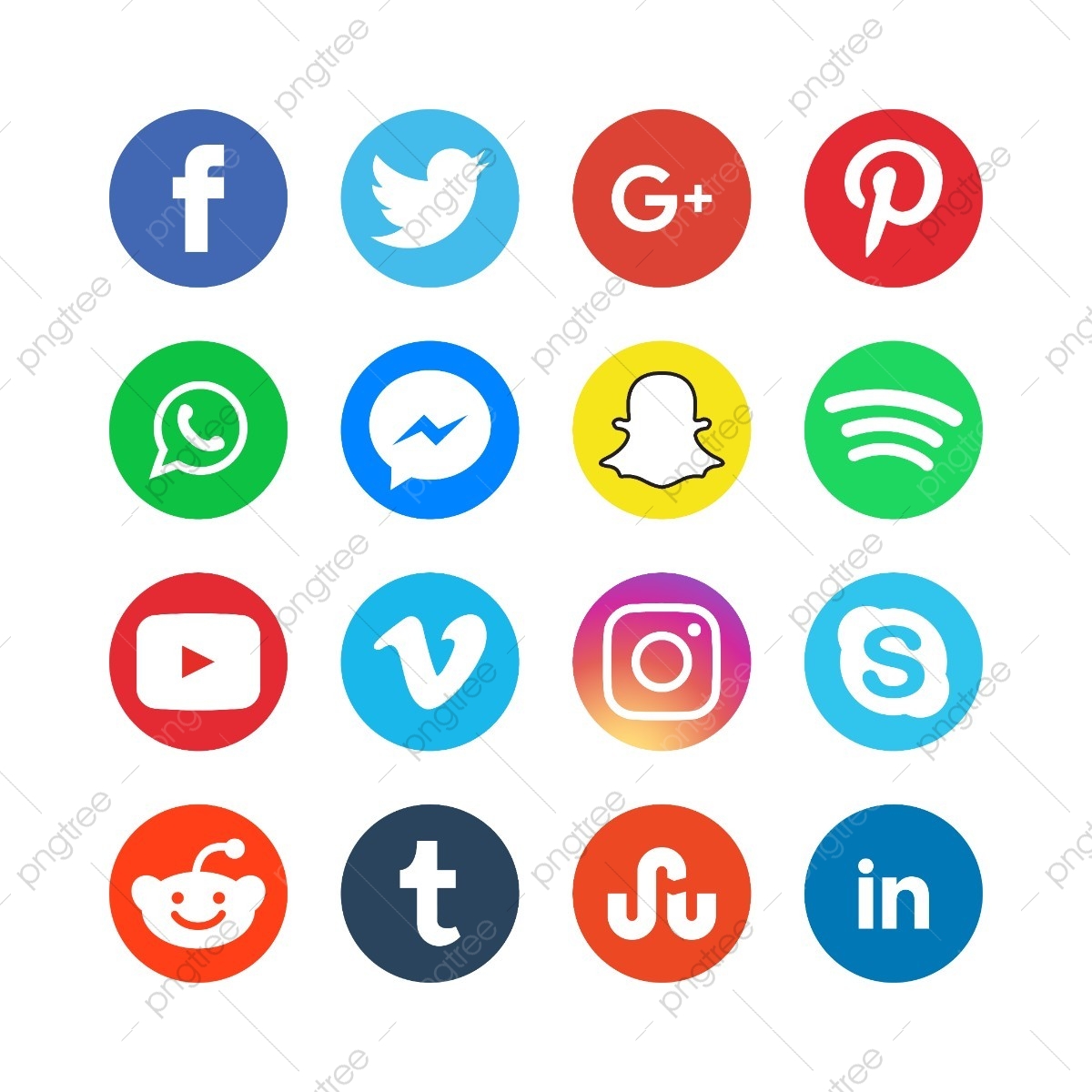 1200x1200 Colorful Circular Social Media Icons, Abstract, App, Black Png