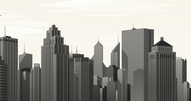 640x340 Vector City Skyline Decorative Vectors Pixeden