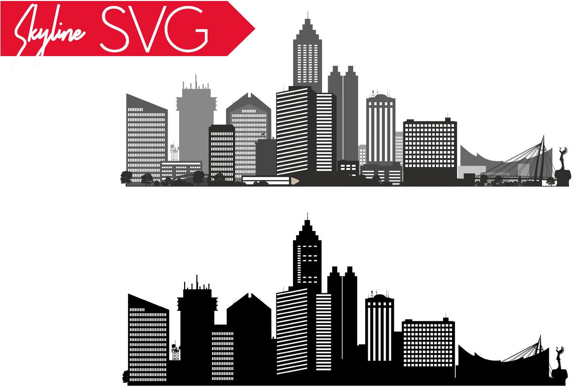 1158x772 Wichita Kansas City Vector Skyline, Silhouette Usa City