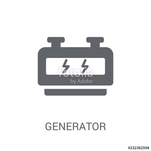 500x500 Generator Icon Trendy Generator Logo Concept On White Background