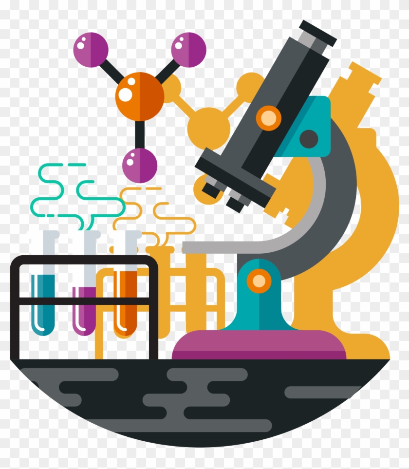 840x963 Vector Free Library Microscope Clipart Drawing