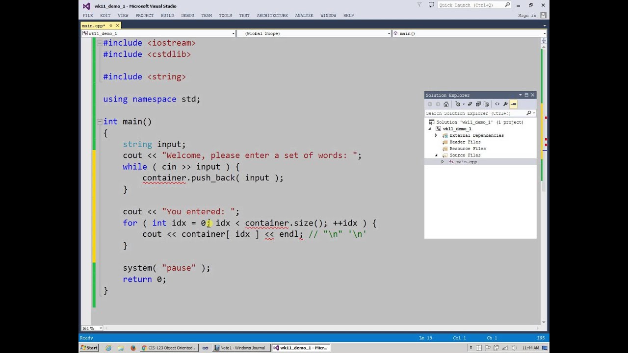 1280x720 Week C Standard Library String And Vector