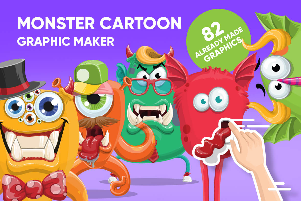 Monster Vector Cartoon Graphic Maker Design Bundle Graphicmama 1230x820 Monster Vector Cartoon Graphic Maker Design Bundle Graphicmama