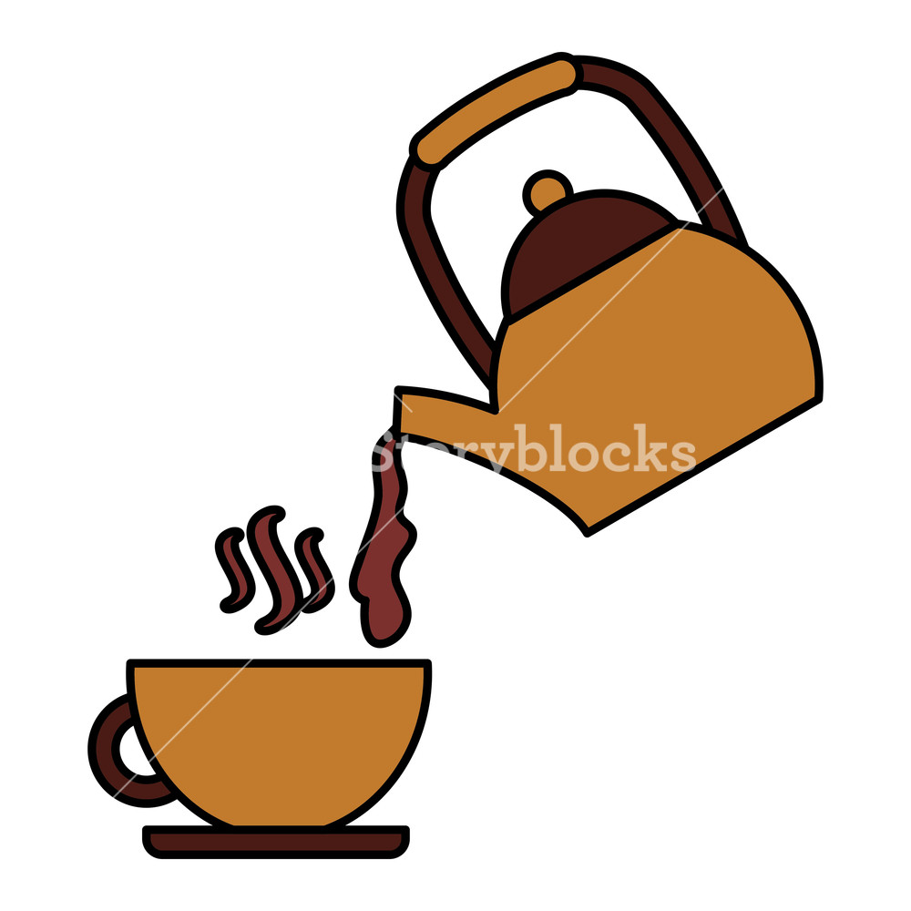 Coffee Maker Pouring In Cup Hot Vector Illustration Royalty Free 1000x1000 Coffee Maker Pouring In Cup Hot Vector Illustration Royalty Free