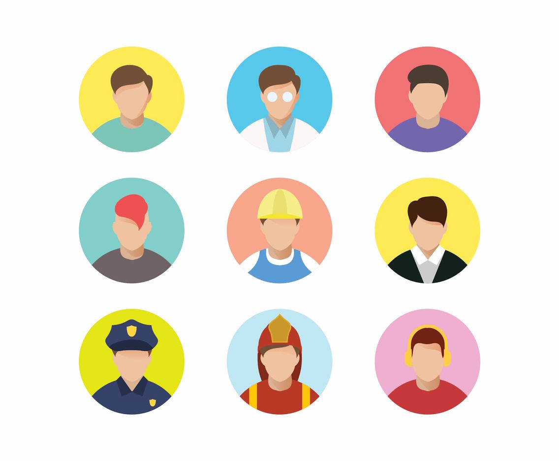 1136x936 Person Icon Set Vector Art Graphics