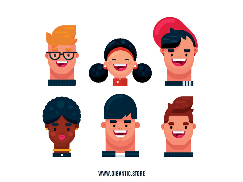 800x600 Flat Design Teenage Character Illustrations In Adobe Illustrator