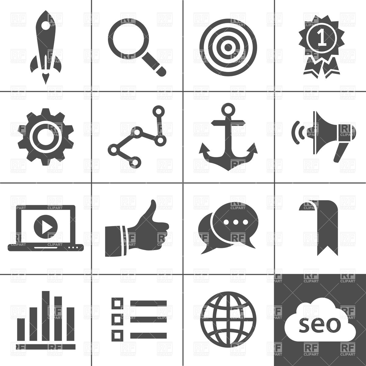 Search Engine Optimization And Internet Marketing Icons Vector 1200x1200 Search Engine Optimization And Internet Marketing Icons Vector