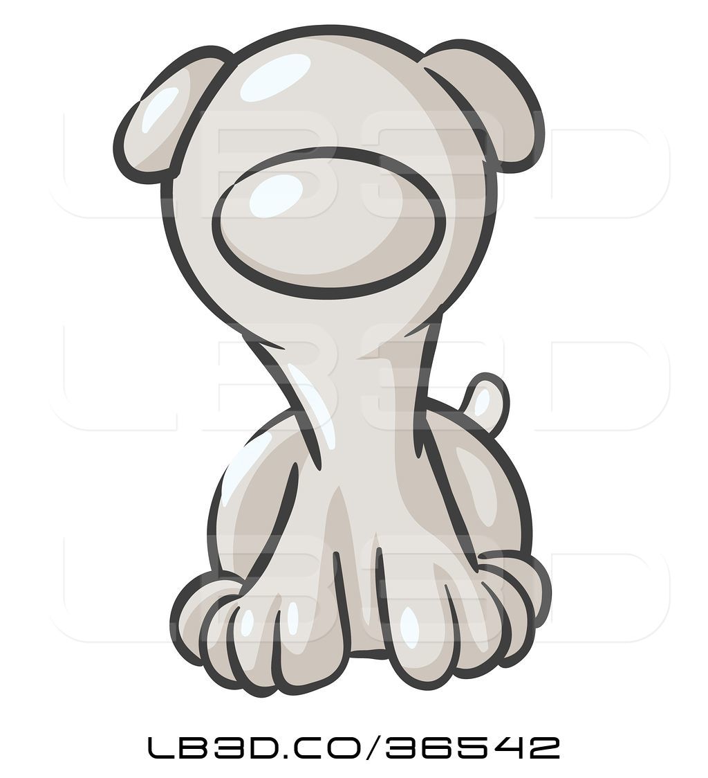 1024x1124 Vector Illustration Of Cute White Puppy Dog Looking Curiously