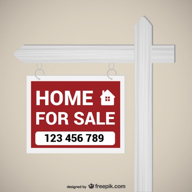 626x626 Home For Sale Sign Vector Free Download