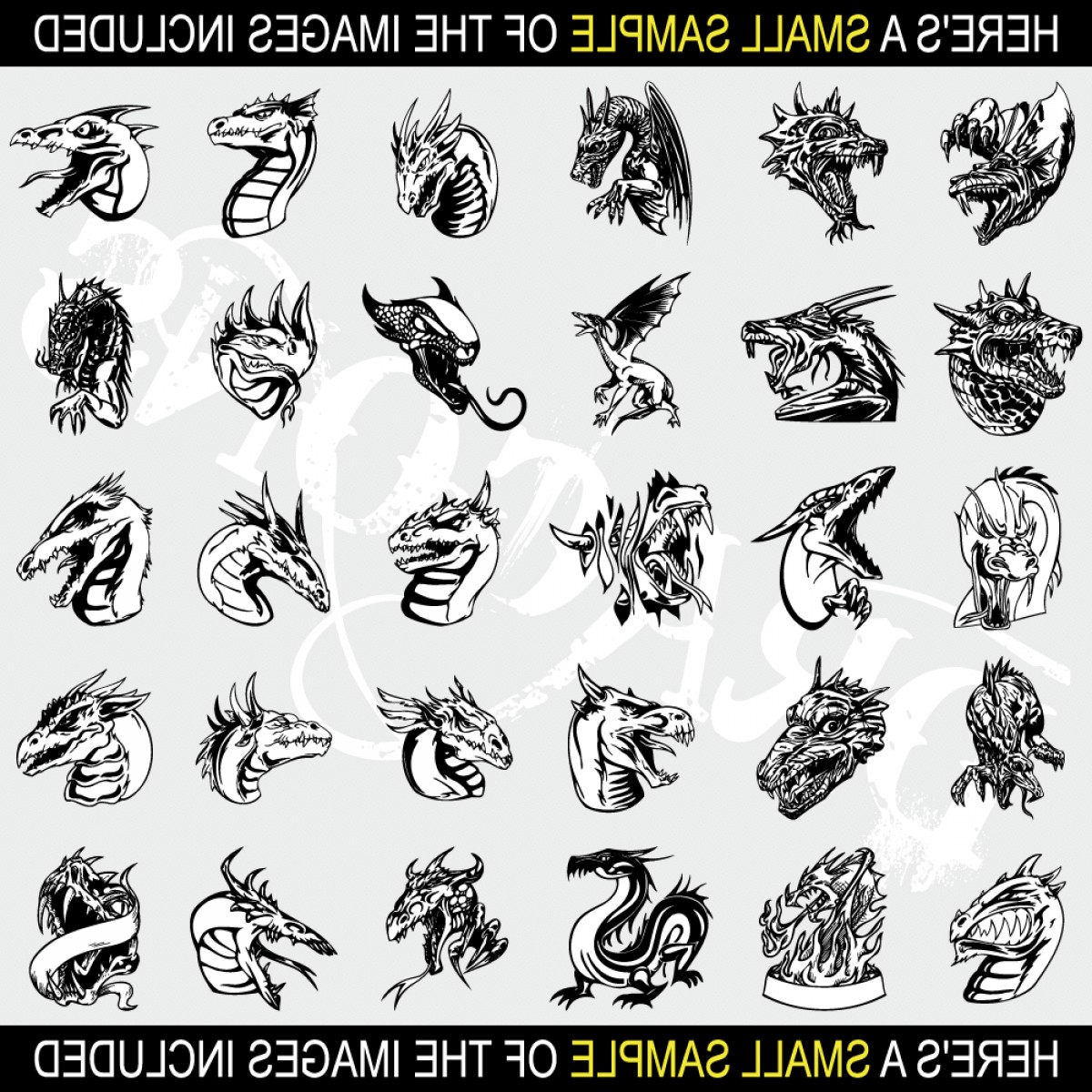 1200x1200 Dragons Clipart Vector Clip Art Vinyl Cutter Plotter Images T