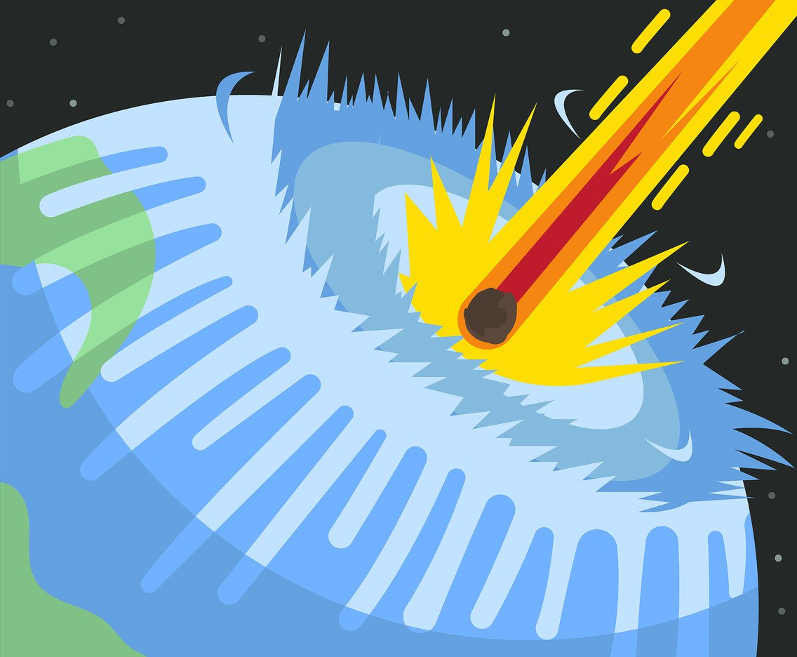 1136x936 Asteroid Impact Event Vector Vector Art Graphics