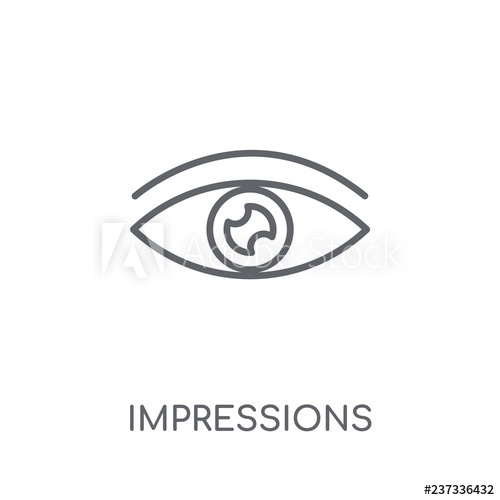 Impressions Linear Icon Modern Outline Impressions Logo Concept 500x500 Impressions Linear Icon Modern Outline Impressions Logo Concept