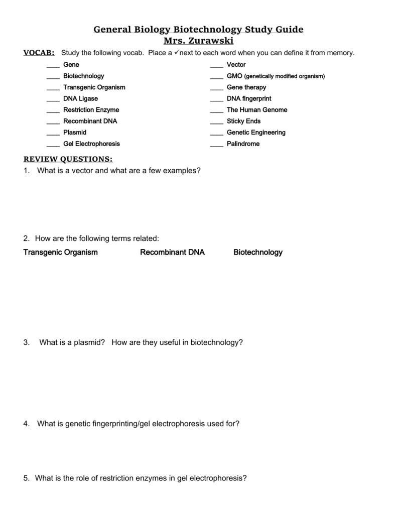 791x1024 Biotechnology Study Guide