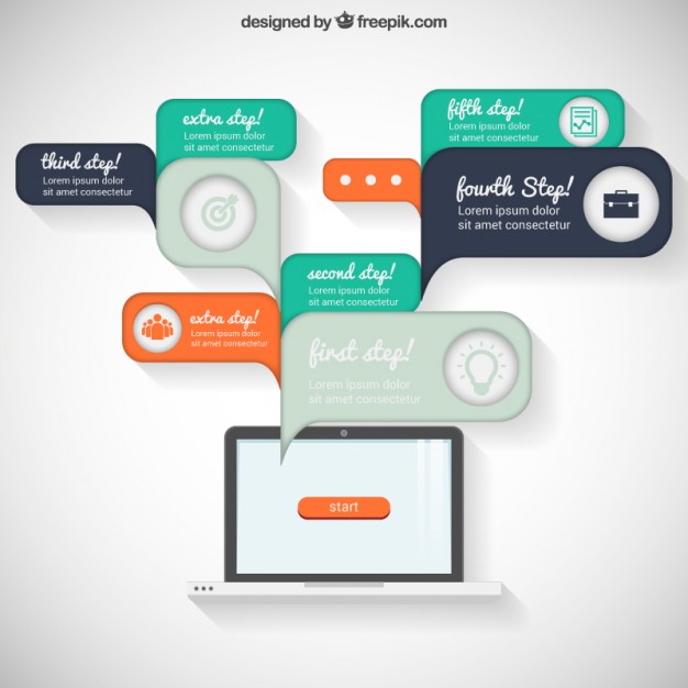 Computer Infographic Vector Free Download 626x626 Computer Infographic Vector Free Download
