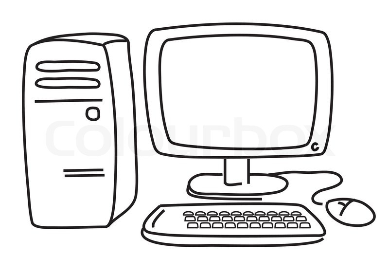 Vector Computer On White 800x565 Vector Computer On White