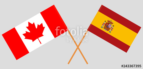 500x243 Spain And Canada The Spanish And Canadian Flags Official