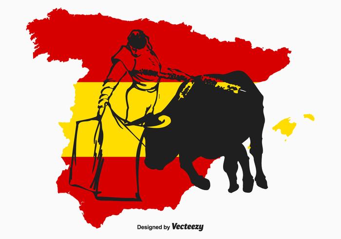 700x490 Spanish Bull Fighter Vector Illustration