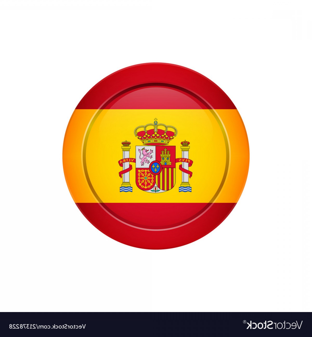 1200x1296 Spanish Flag On The Round Button Vector Sarahgardan
