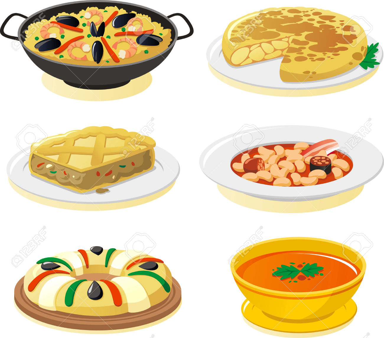 1300x1145 Spanish Food Clipart