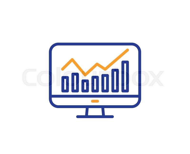 800x647 Statistics Line Icon Data Analysis Stock Vector Colourbox