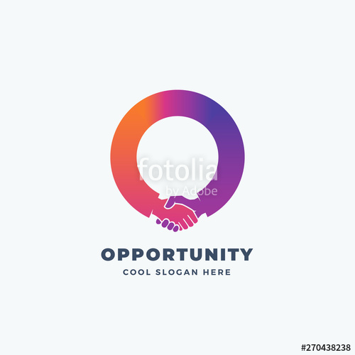 500x500 Opportunity Abstract Vector Sign, Symbol Or Logo Template Hand