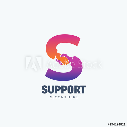 500x500 Support Abstract Vector Sign, Symbol Or Logo Template Hand Shake