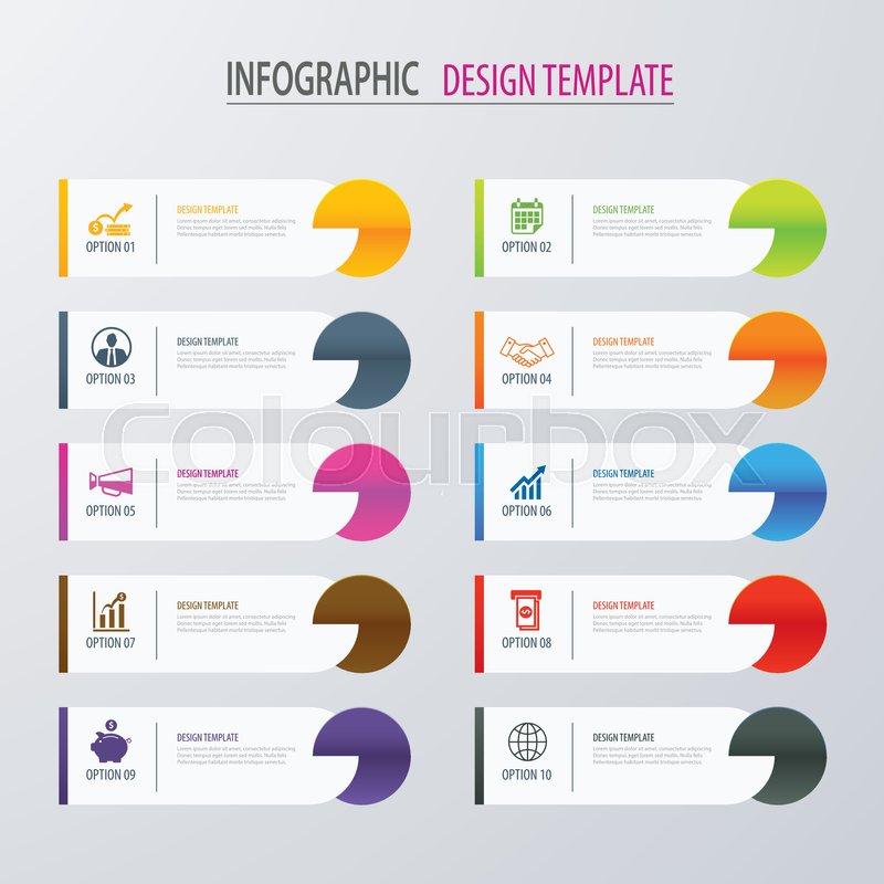 800x800 Modern Tab Index Infographic Options Stock Vector Colourbox
