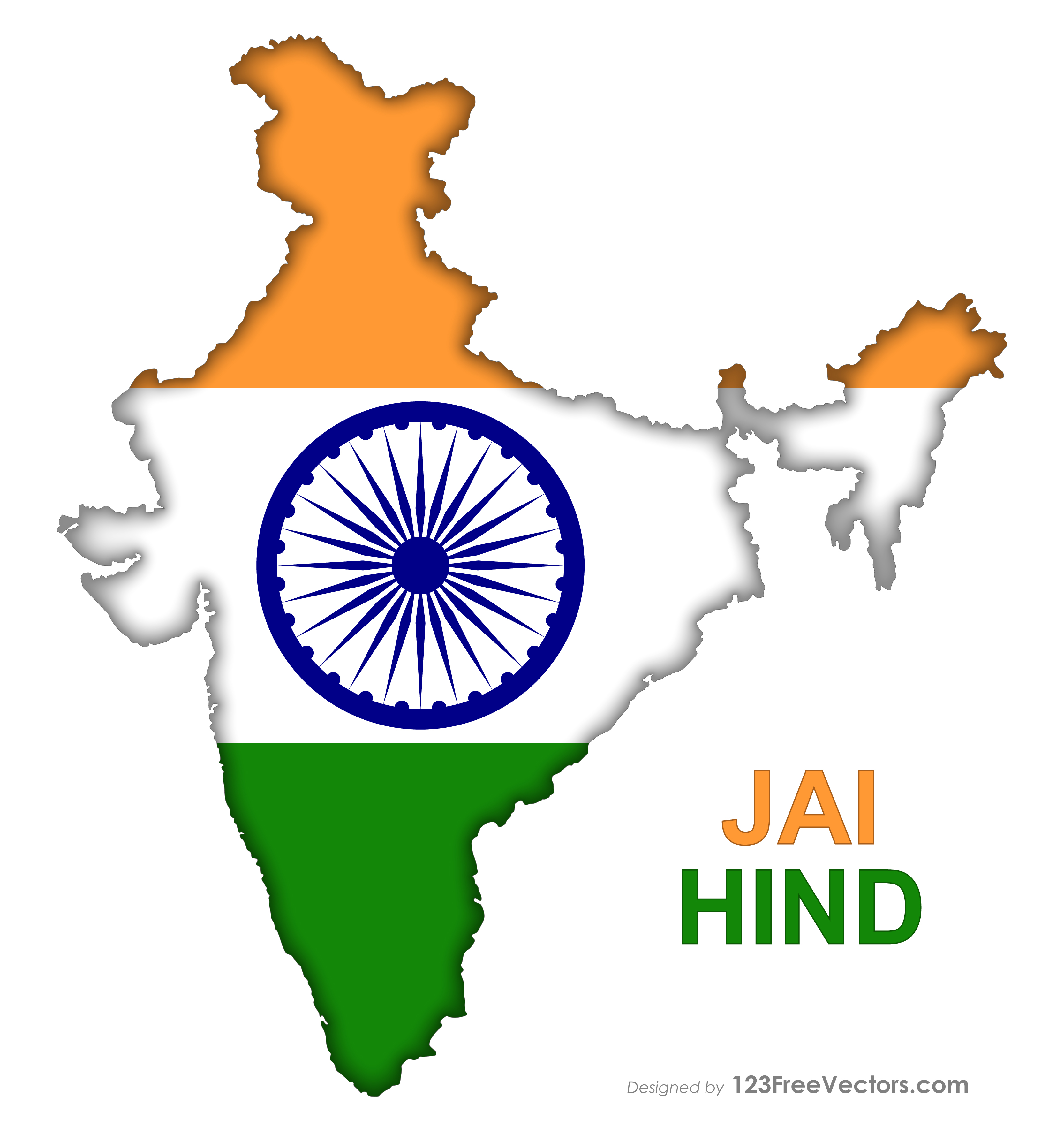 3333x3542 India Flag Map Free Vector Image