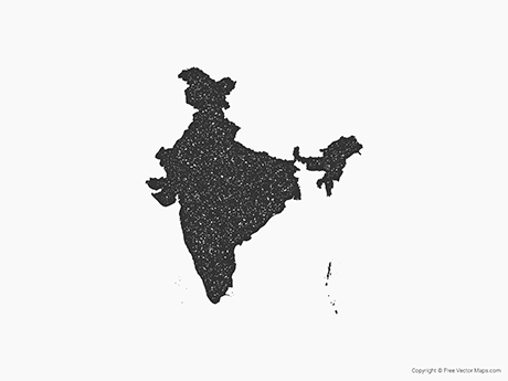 460x345 Vector Maps Of India Free Vector Maps