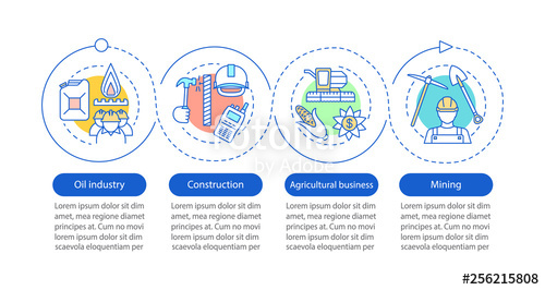 500x266 Industries Vector Infographic Template Stock Image And Royalty