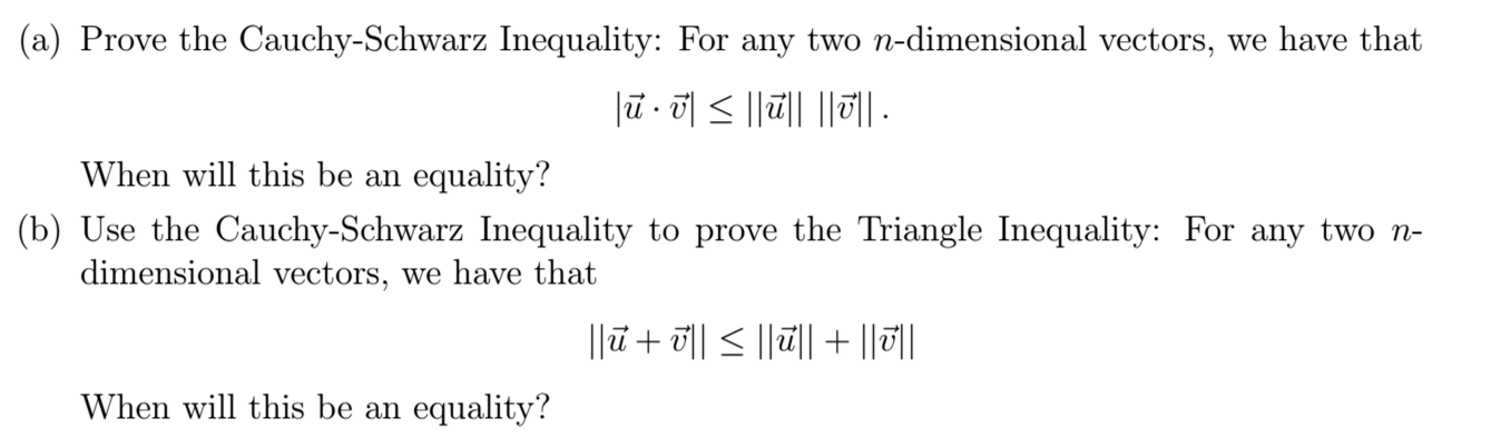 1339x394 Solved Prove The Cauchy Schwarz Inequality For Any Two N