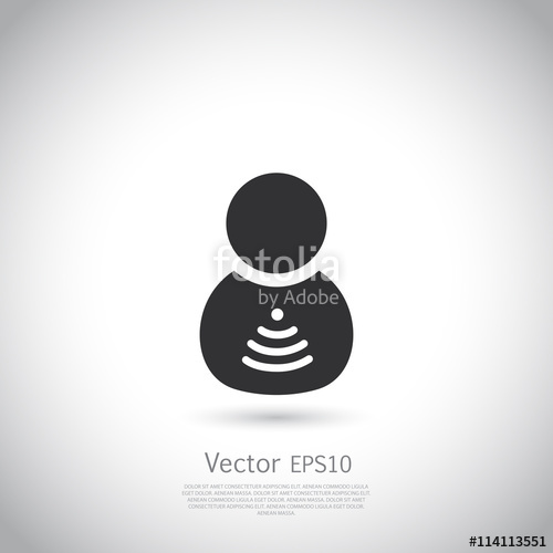 500x500 Man With Wifi Symbol Insite Body Stock Image And Royalty Free