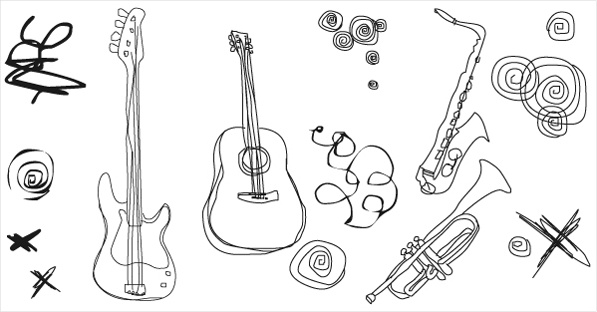 597x312 Free Vector Musical Instruments Free Vector In Adobe Illustrator