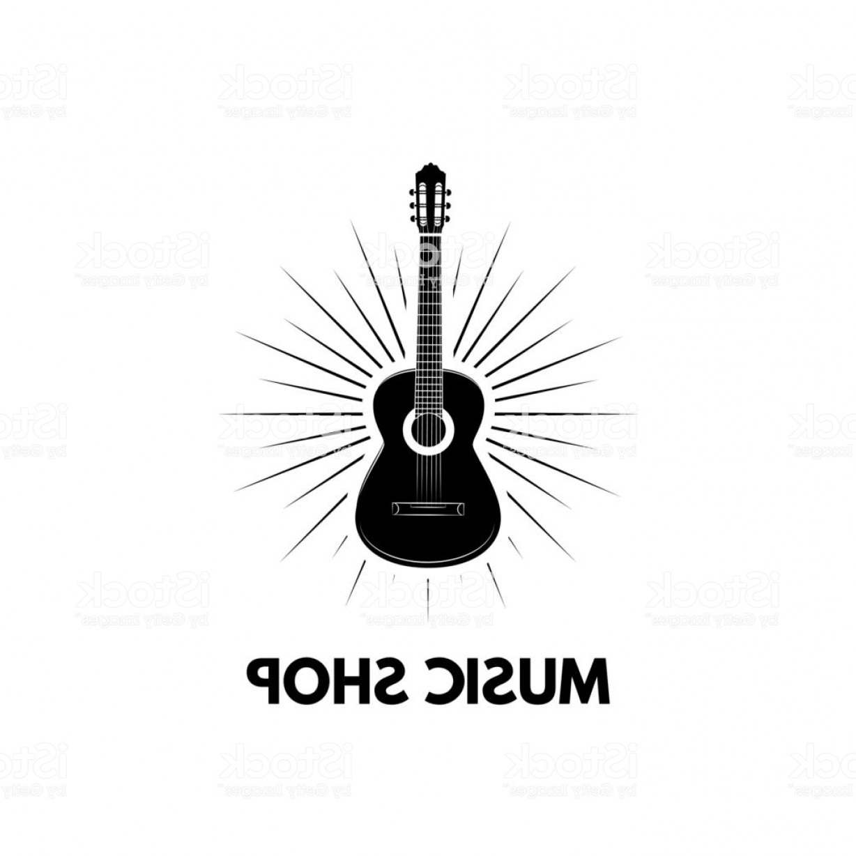 1228x1228 Guitar Icon Vector Acoustic Musical Instrument Music Shop Logo