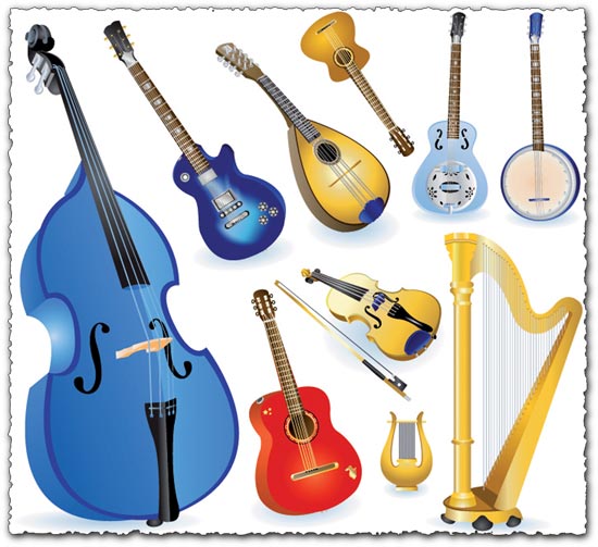 550x503 String Music Instruments Vectors