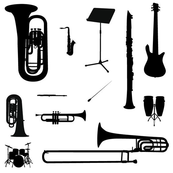 568x568 Download Vector Instruments Silhouettes Scrapbook Folder